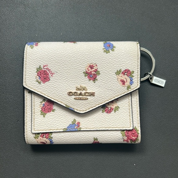 Coach Handbags - Coach RARE Cream Floral Print Wallet — EUC!